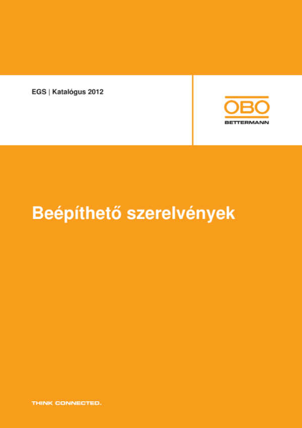 obo bettermann kft - beépíthető szerelvények egs katalógus 2012