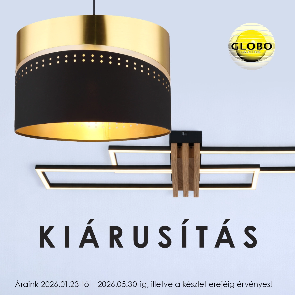 Globo lámpák kiárusítása