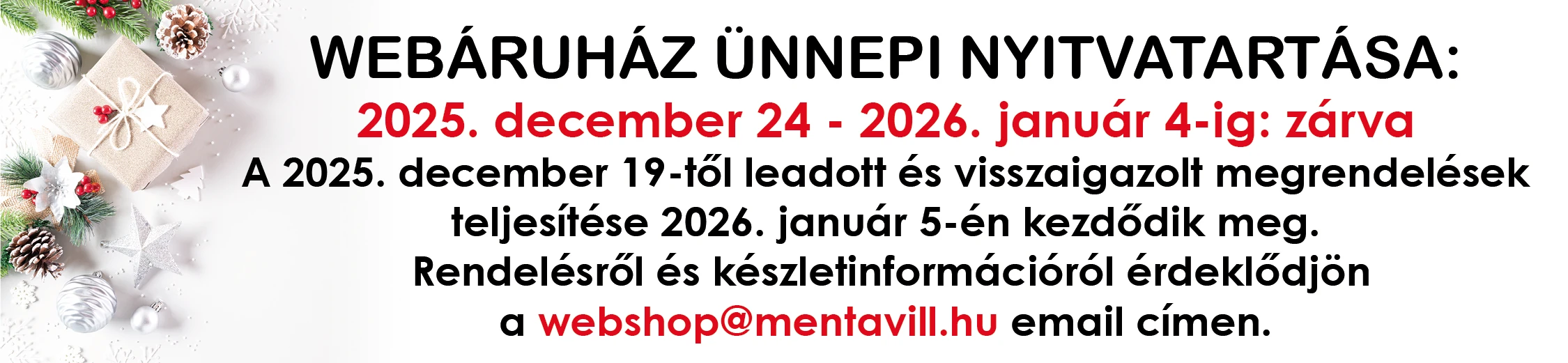 ünnepi nyitvatartás