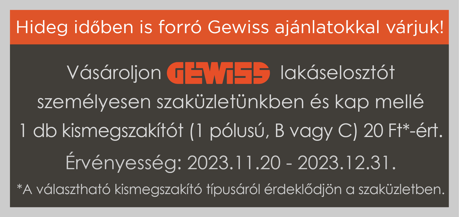 Gewiss téli ajánlat