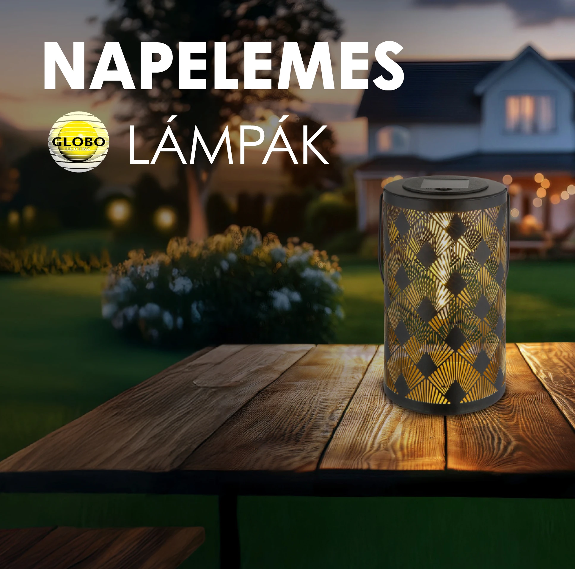 globo napelemes lámpák