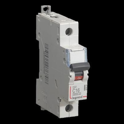 DX3 1P B  16A KISMEGSZAK. 6000A/10kA
