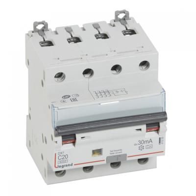 DX3 4P KOMB.ÁRAMVÉD.C20A  6kA 30mA