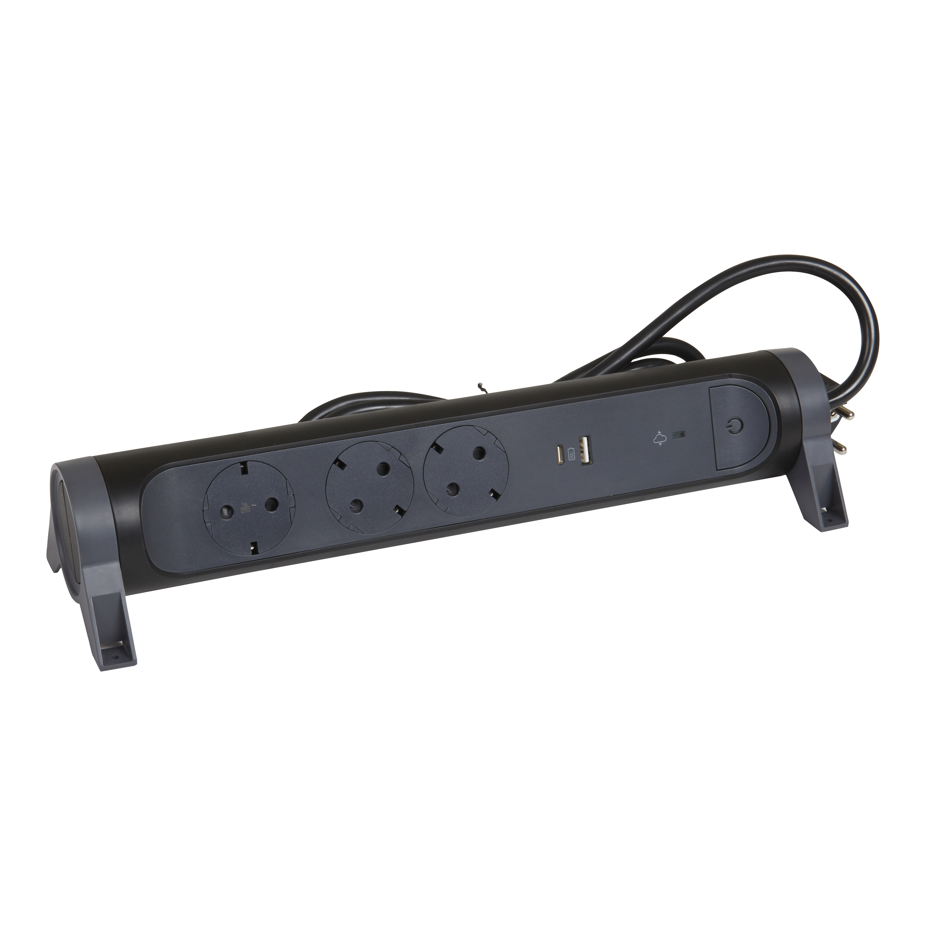 ELOSZTÓ 3-AS +USB A+C 1,5M VEZ.FEK.