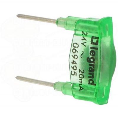 PLEXO 55 GLIMMLÁMPA  24V 20mA ZÖLD