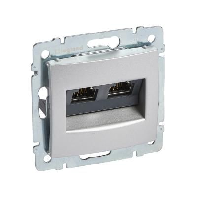 VALENA TEL.2xRJ45 CAT6A STP ALUMIN