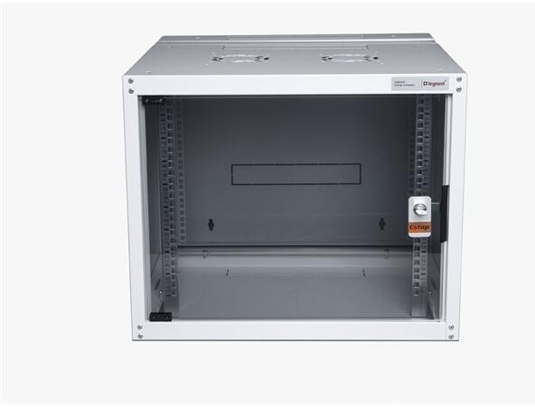 EVOLINE 19 fali szekrény 16U 600X 805X600 hálózati rackszekrény üveg ajtós