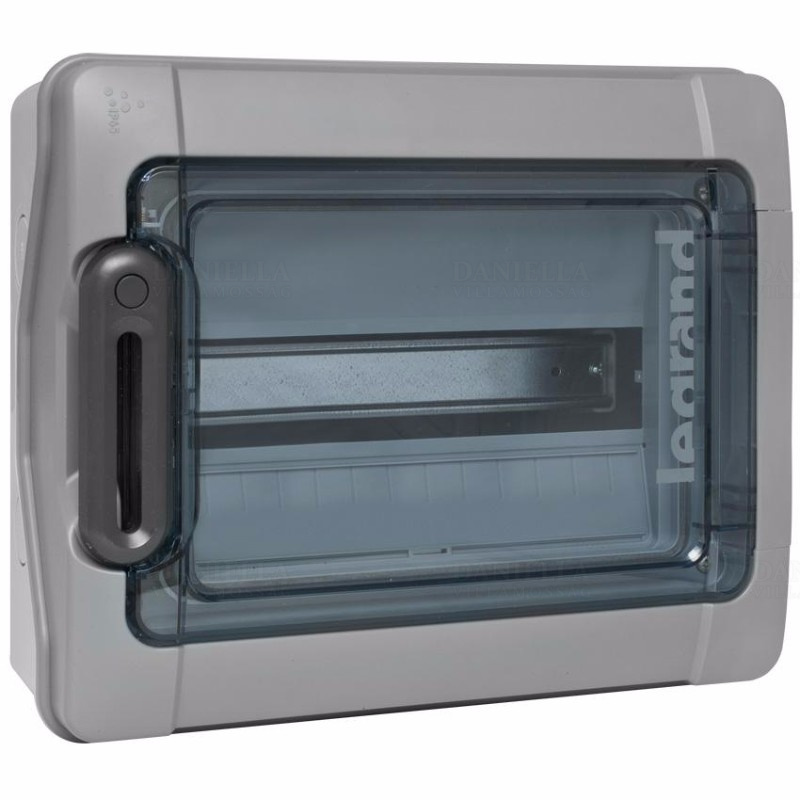 Ipari elosztó falon kívüli 1x12modul átlátszó ajtó IP65 PLEXO3
