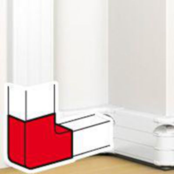 DLP KANYAR ELEM 180x50 90° FEHÉR