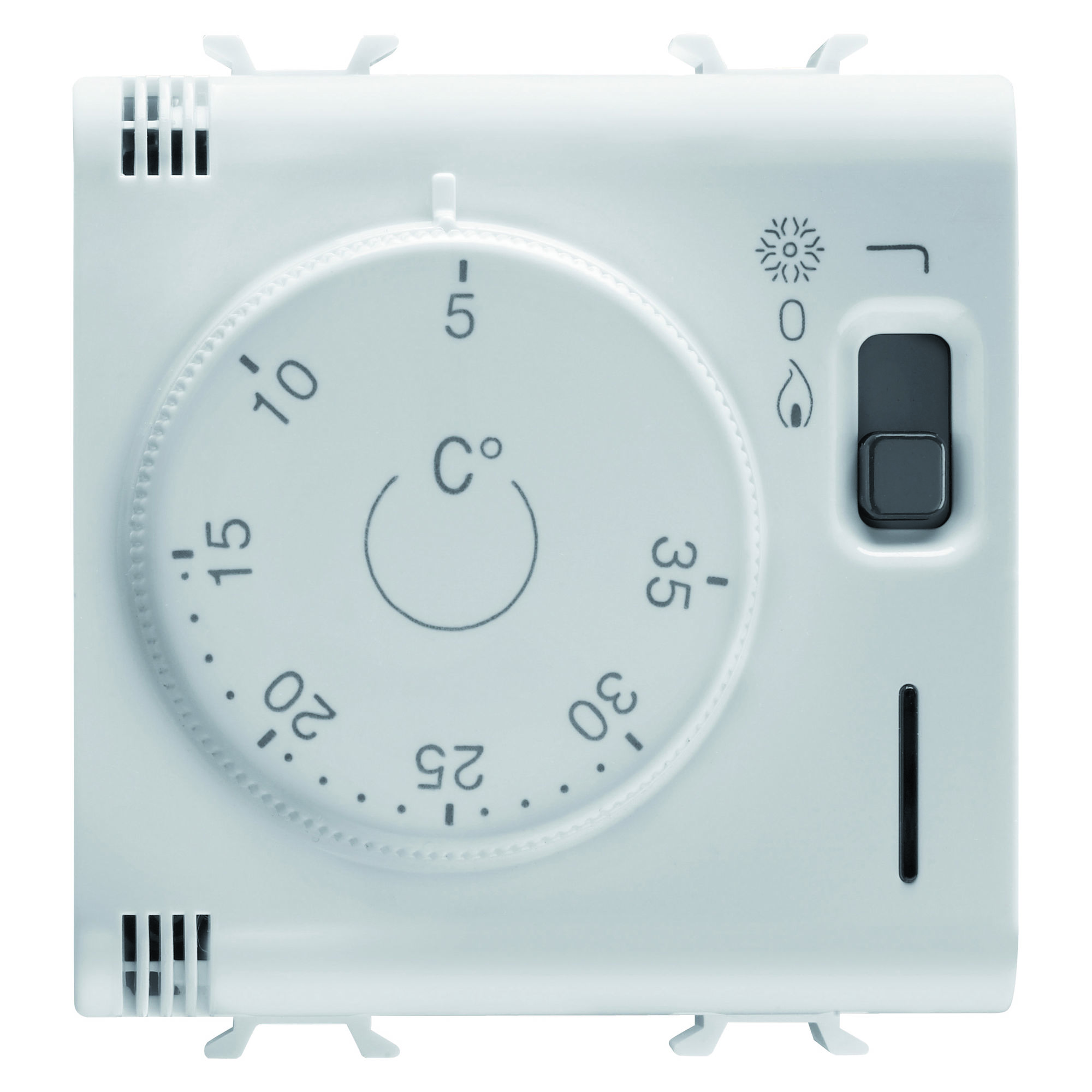 TERMOSZTÁT - 230 V AC 50/60Hz - 2 MODULOS - FÉNYES FEHÉR - CHORUSMART