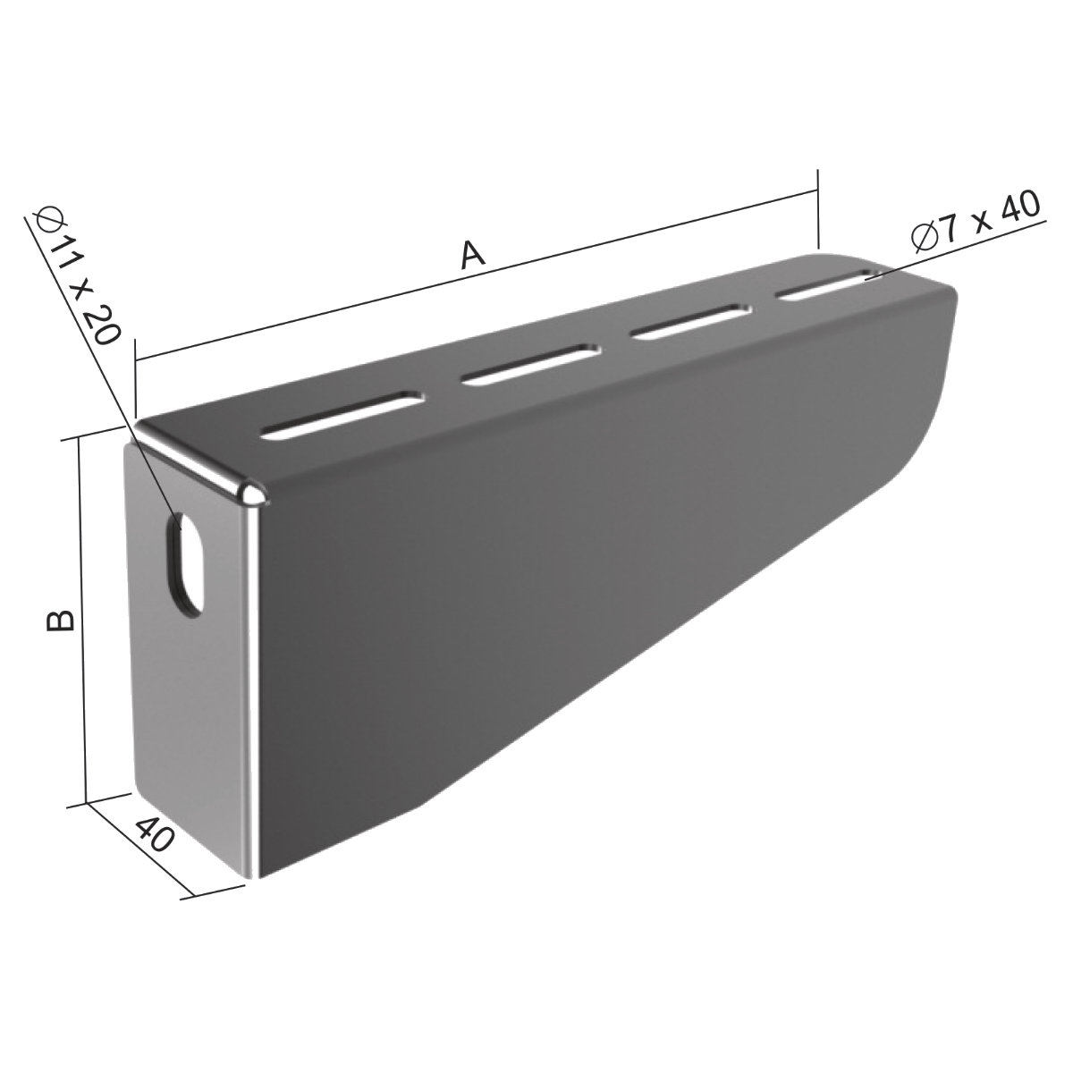 KOPOS TARTÓKONZOL 100X35-110MM