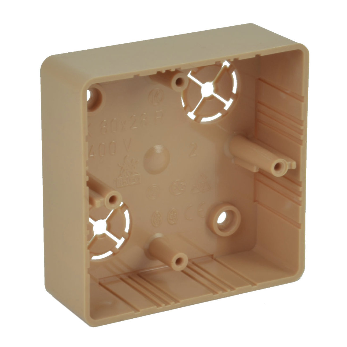 KOPOS DOBOZ 81x81x28mm NYÍRFA
