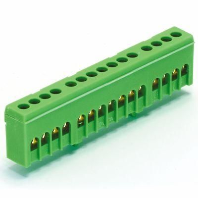 GYŰJTŐSÍN 15x16mm2 SZIGETELT ZÖLD