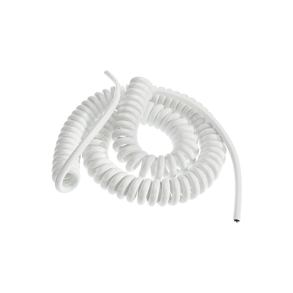 Spirálkábel 3x1,5mm2 0,5-2m fehér fehér,pvc