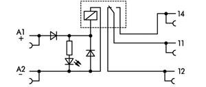 RELÉMODUL 24V DC 1 VÁLTÓÉRINTKEZŐ