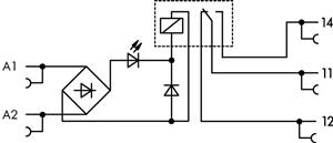 RELÉMODUL 230V AC/DC 1 VÁLTÓÉRINT.