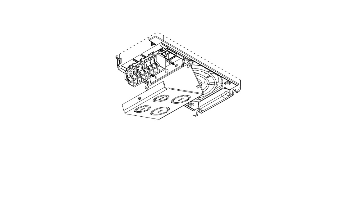 Frekvenciaváltó csatlakozó fedél 195N1901 danfoss