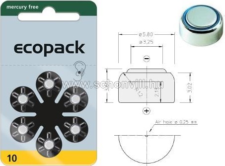 ELEM 1,4V HALLÓKÉSZÜLÉK ECOPACK V10