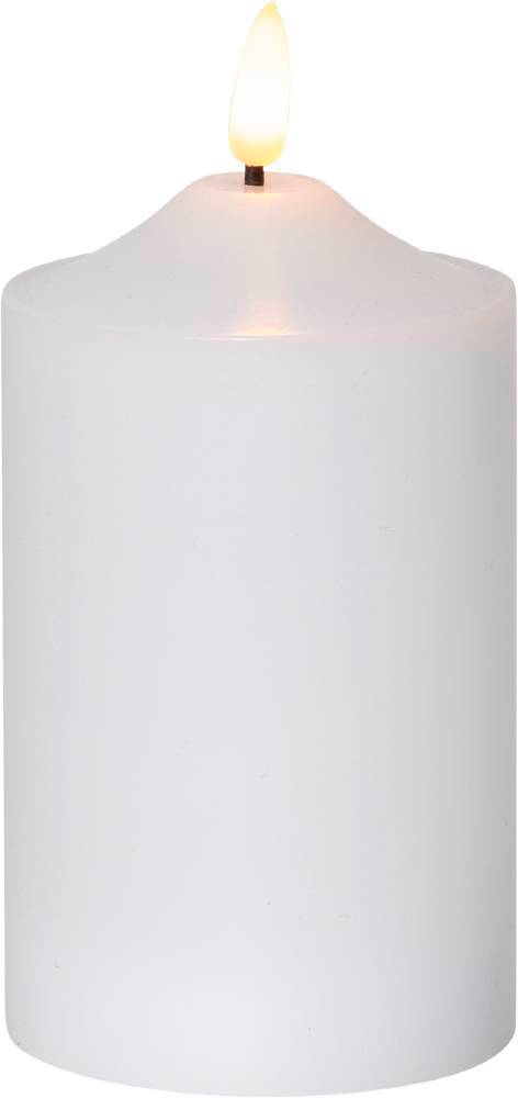 Aszt.gyertya LED feh.7,5x15cm 2AA