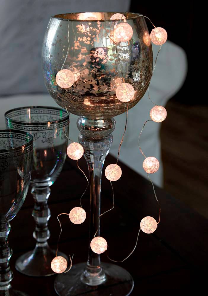 FÉNYFÜZÉR GÖMBÖK 3AA 15LED 1,4M@