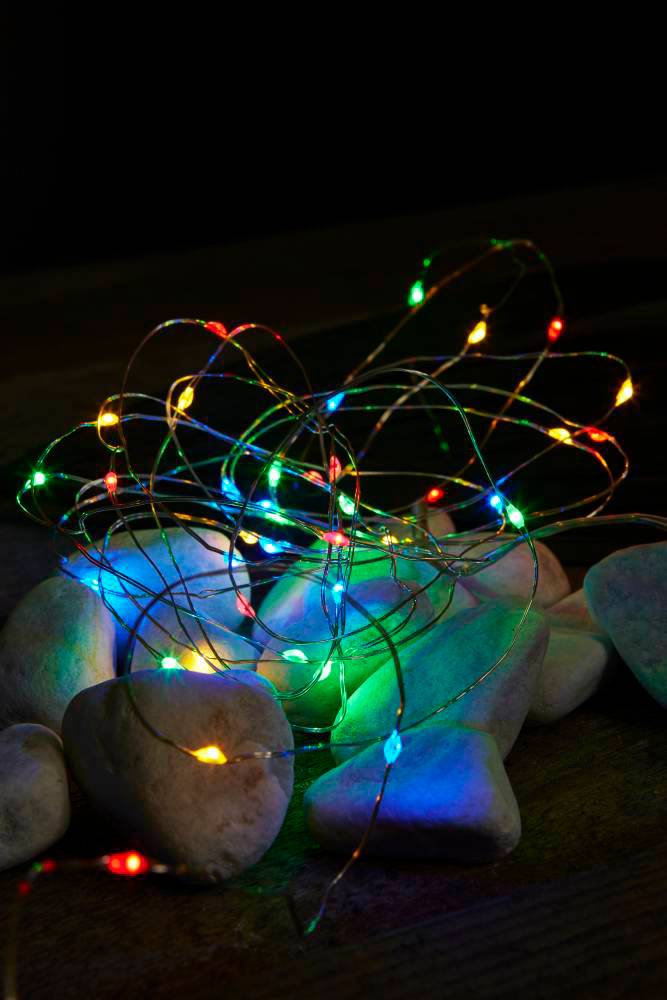 FÉNYFÜZ.HARM.CSEPPRGB 3AA 40LED 4M @