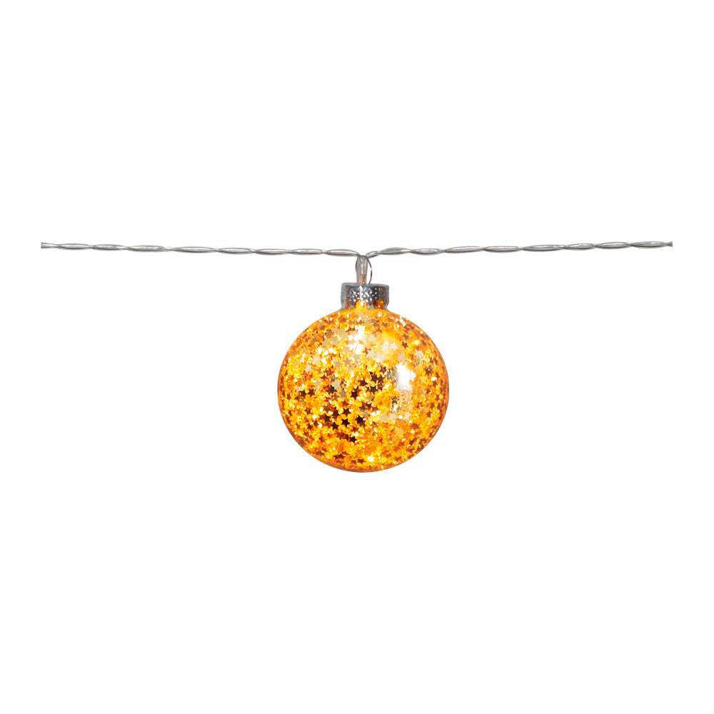FÉNYFÜZÉR GÖMBÖK ARANY 2AA 10LED 1,@