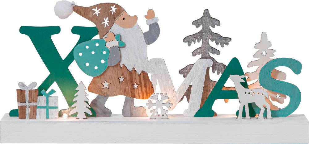ASZTALI DEKOR XMAS 2AA ELEM 30X15CM@