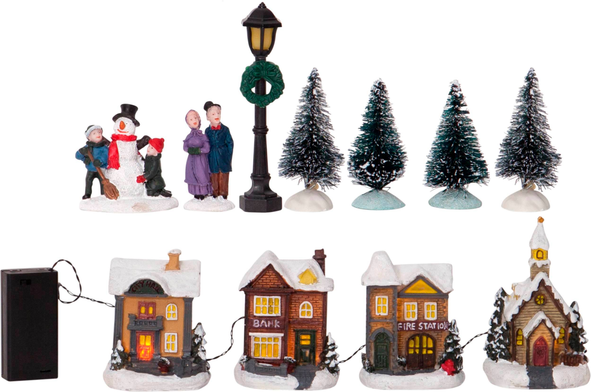 VÁROS+FIGUR 12DB 4LED 60X6X10CM 2@