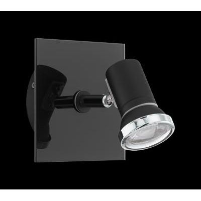 LEDfali GU10 1x3,3W IP44fekete TAMA