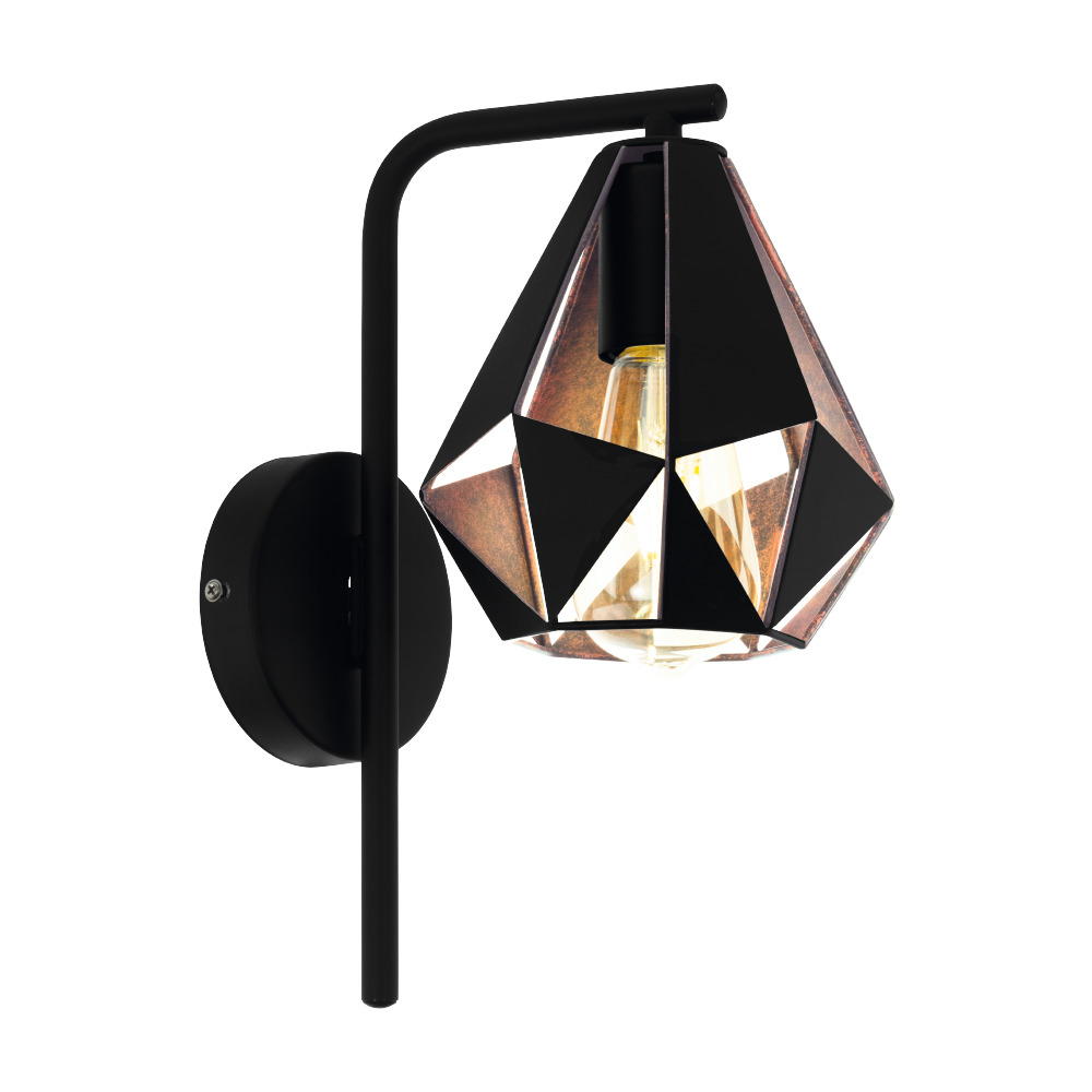 FALI E27 1X60W FEKETE/VRÉZ CARLTON4