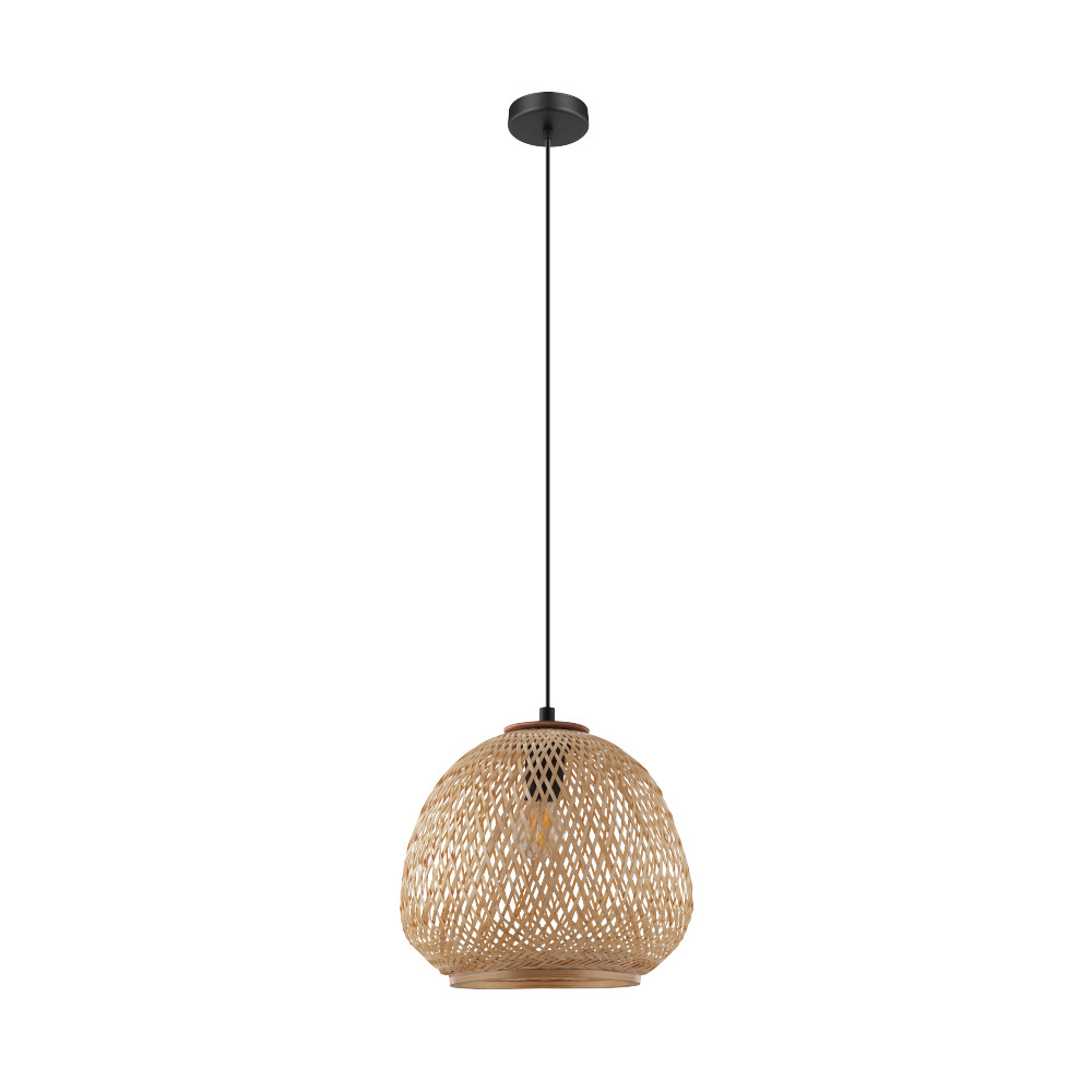 Függ.E27 1x40W32cmnatúr/feketeDembl