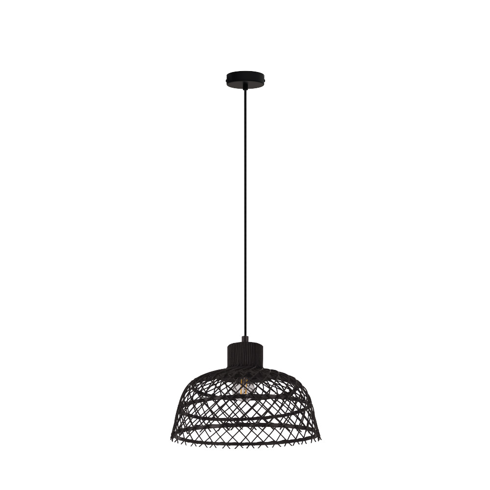 Függeszték E27 1x40W 37cmfekete Aus*