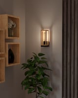 NAFFERTON Fali 1xE27 fekete/fa