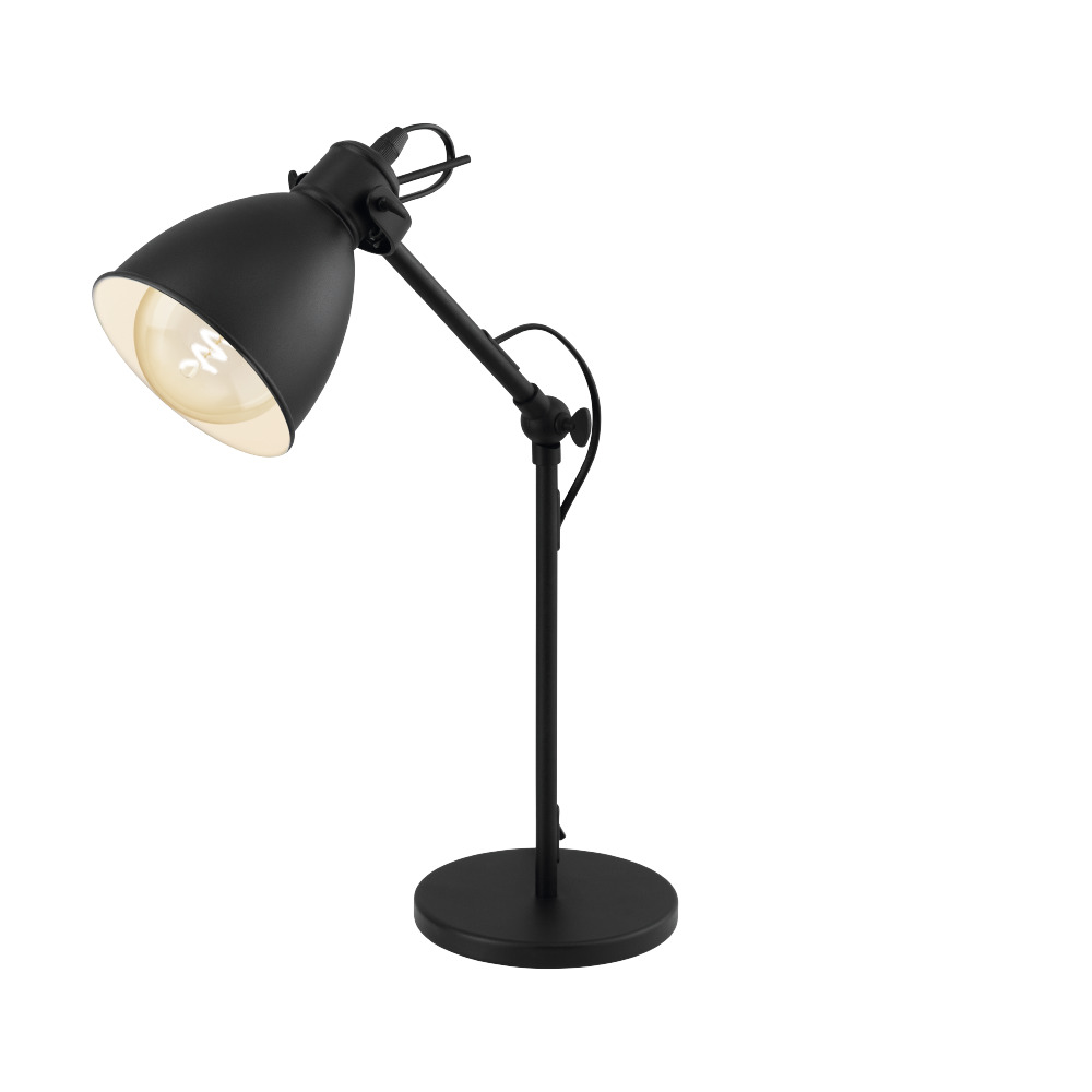 ASZTALI E27 40W FEKETE PRIDDY