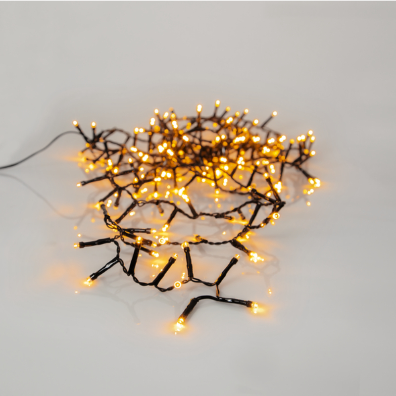 FÉNYFÜZÉR KÜLT.FEKET.180LED 2000K@