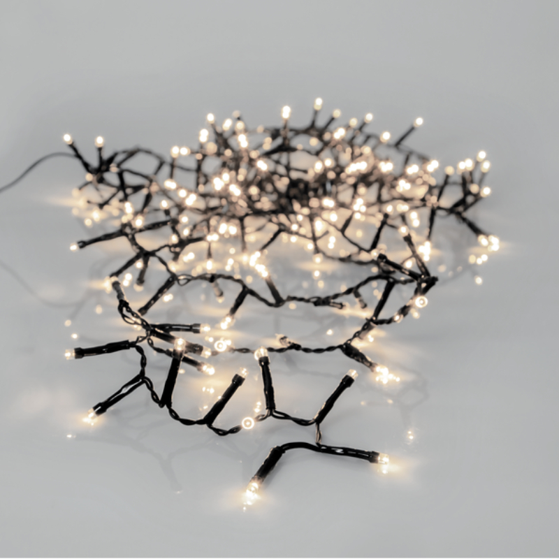 FÉNYFÜZÉR KÜLTÉRI FEKET.180LED WW@
