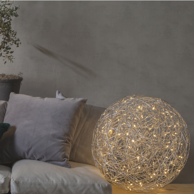 DRÓTGÖMB KÜLT.O50 EZÜST 150LED 5M@