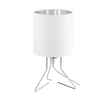 Asztali E14 1x60W króm/fehér*