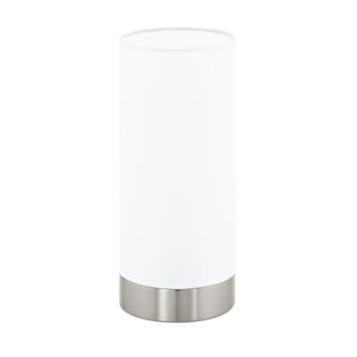 Asztali E27 1x60W mattnikkel/fehér