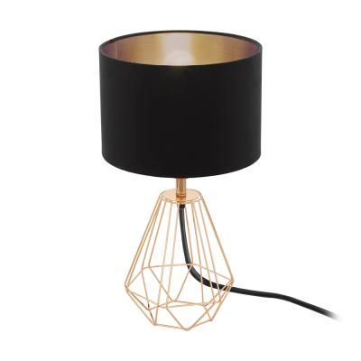 Asztali E14 1x60W vörösréz/fekete