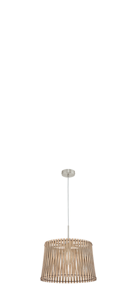 Függeszték E27 1x60W 38cm juhar