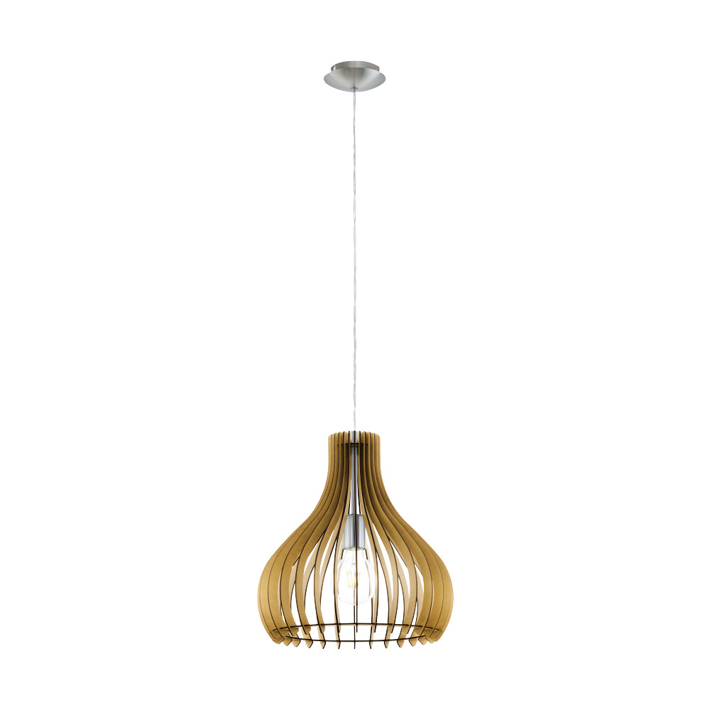 Függeszték E27 1x60W 38cm juhar