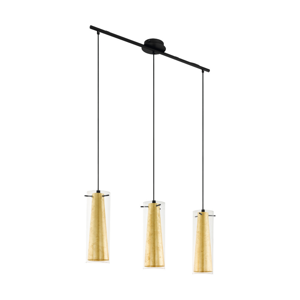 PYTON GOLD Függ.E27 3x60W fekete
