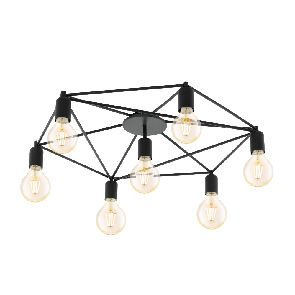 STAITI Mennyezeti E27 7x60W fekete@