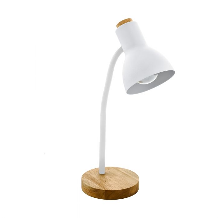 ASZTALI E27 1X40W FEHÉR/FA VERADAL
