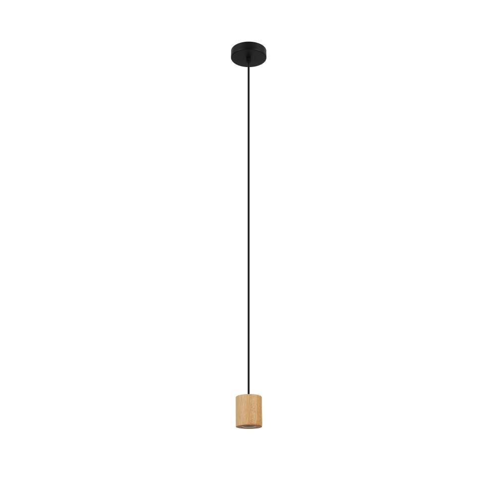 Függeszték E27 1x28Wfekete/fa Turia