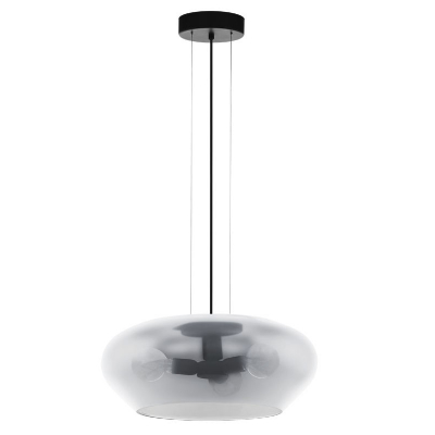 Függ.E27 3x20W 50cm fekete/átl Prio@