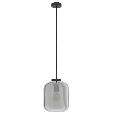 Függ E27 1x40W 25cm fek/átl Bulciag@