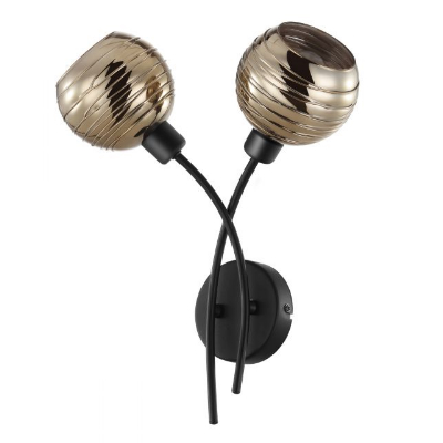 Fali E27 2x40W fekete/arany Creppo@