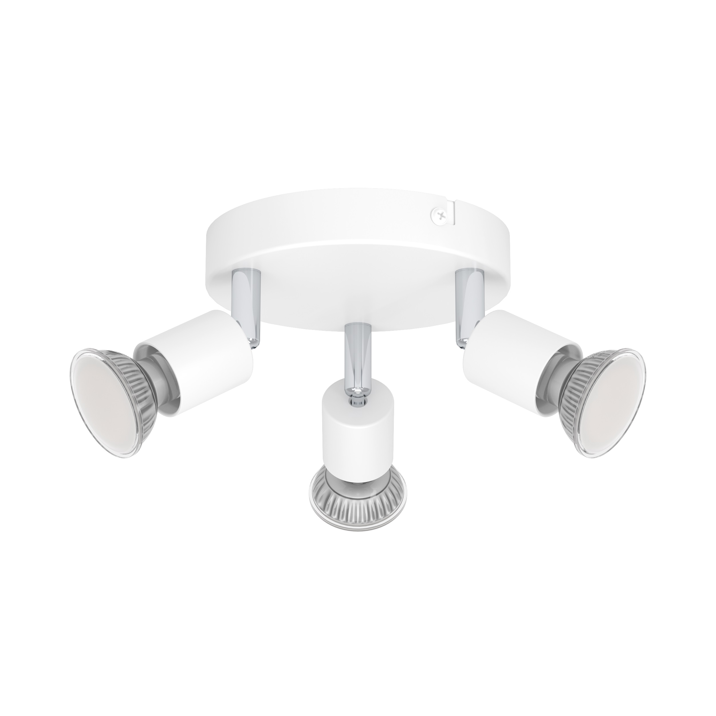 LED MENNY GU10 3X5W FEHÉR/KRÓMSTECC@